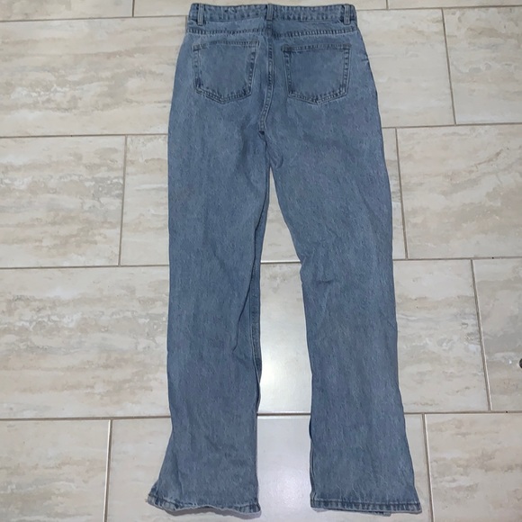 Fashion Nova Straight Leg Slit Jeans - Picture 3 of 4